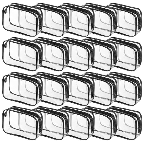 20 Packs Clear Cosmetics Bags For Women Men Waterproof Toiletry Bags Pvc❤️ - Picture 1 of 6